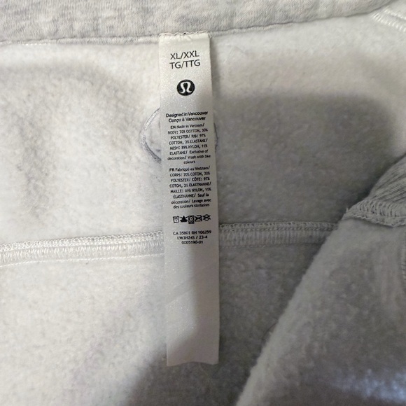 lululemon athletica Scuba oversized funnel-neck Light Gray half zip - Picture 4 of 4